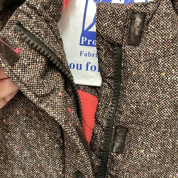 Roots Kids Brown Pink Faux Fur Lined Hooded Winter Coat 2T - Picture 6 of 10